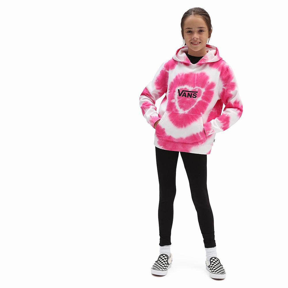 Kids' Vans Tie Dye Heart (8-14 years) Hoodie Pink | USA40985