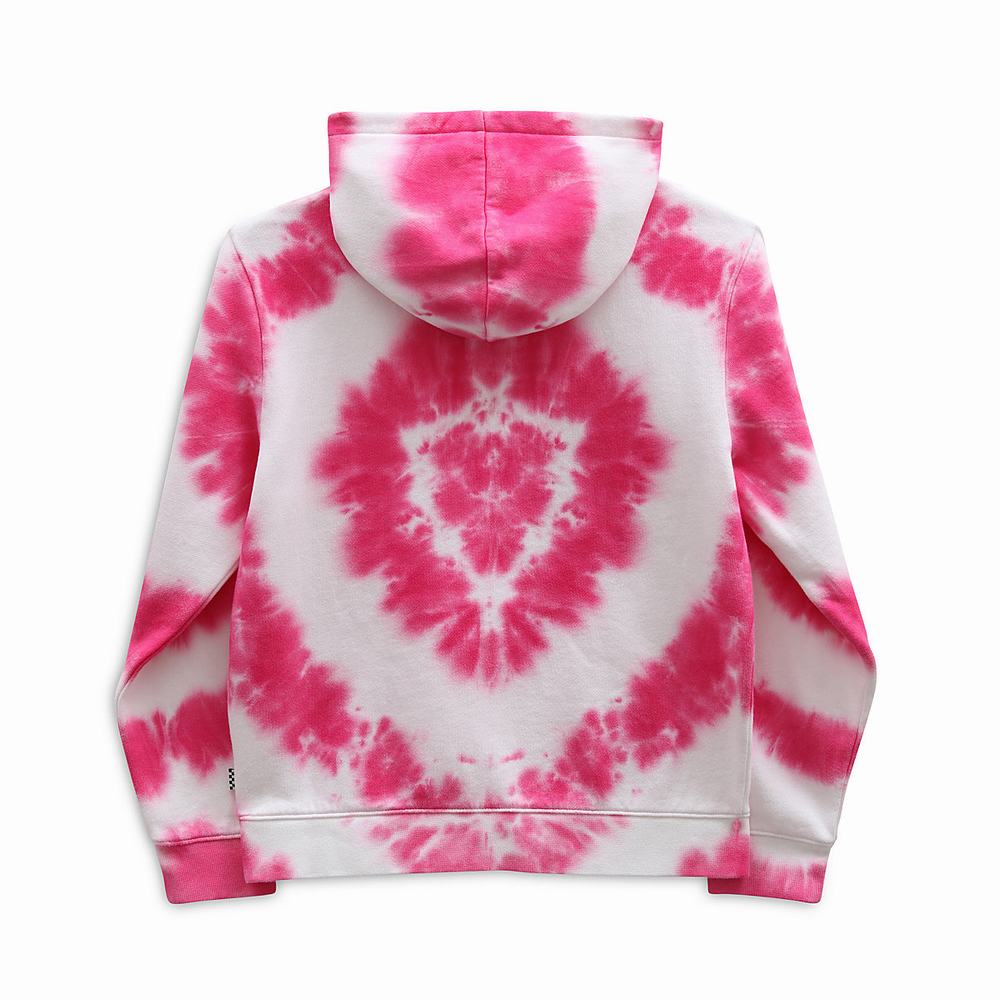 Kids' Vans Tie Dye Heart (8-14 years) Hoodie Pink | USA40985