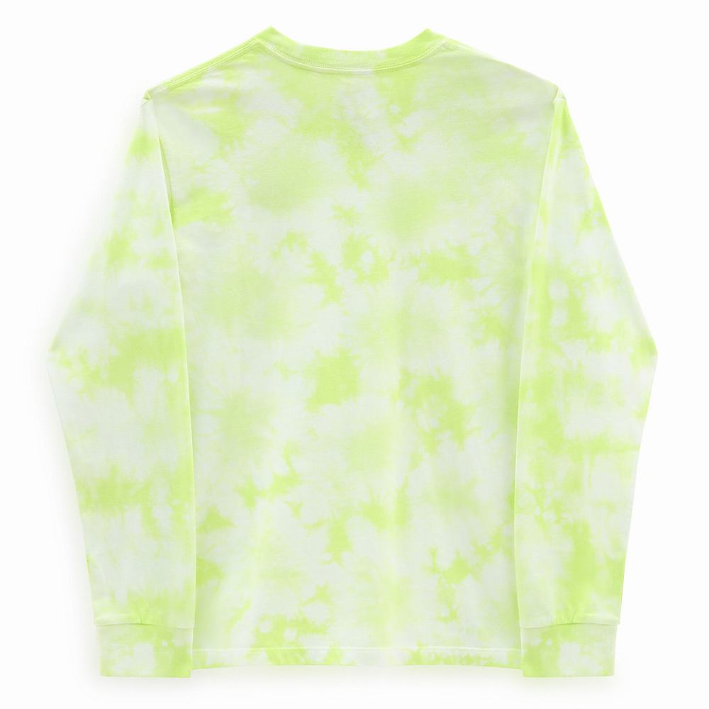 Kids' Vans Tie Dye Long Sleeve (8-14 years) T Shirts Yellow / White | USA27453