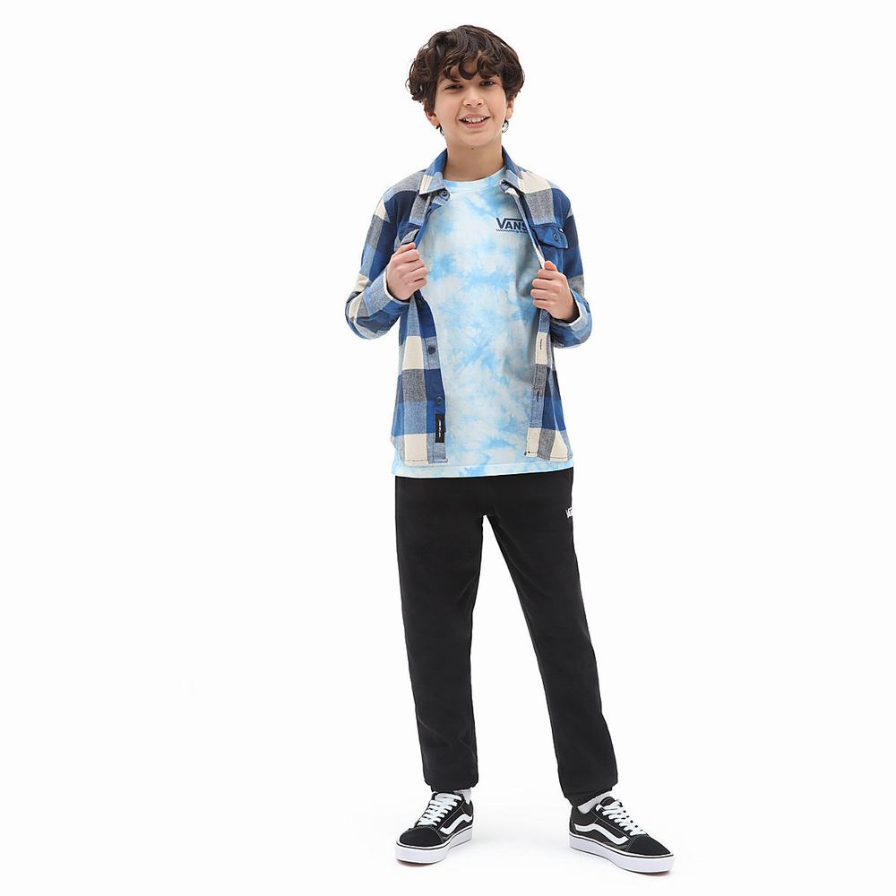 Kids' Vans Tie Dye Long Sleeve (8-14 years) T Shirts Blue | USA67901