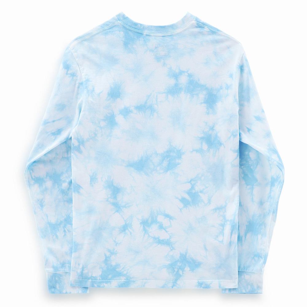 Kids' Vans Tie Dye Long Sleeve (8-14 years) T Shirts Blue | USA67901