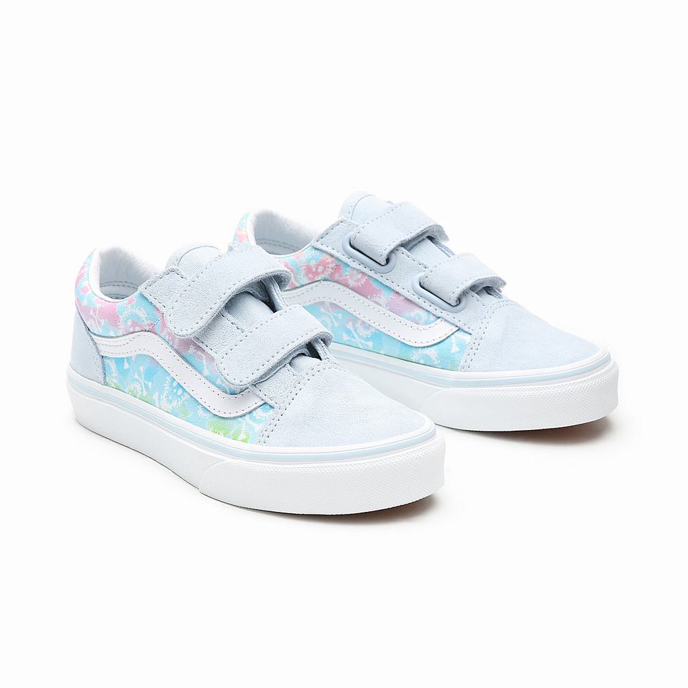 Kids\' Vans Tie Dye Old Skool V (4-8 years) Sneakers Blue | USA96721