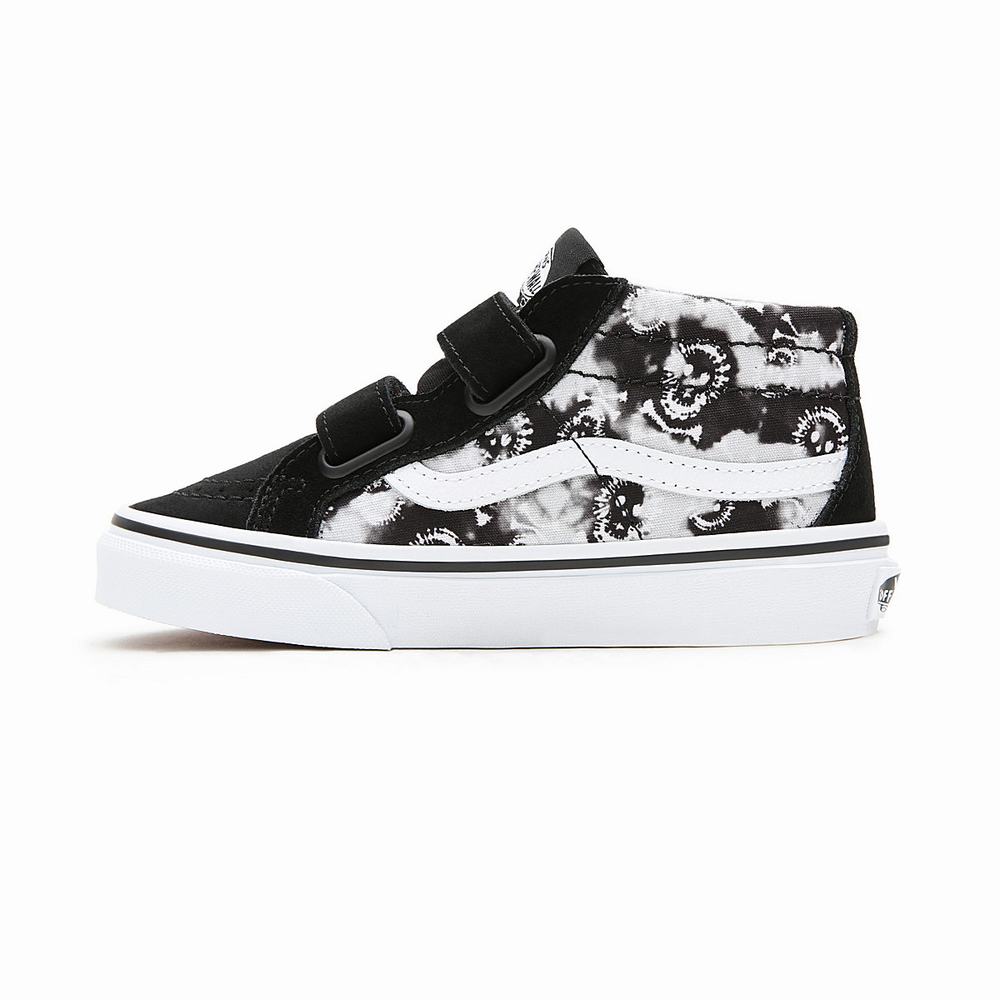 Kids' Vans Tie Dye SK8-Mid Reissue V (4-8 years) Sneakers Black / White | USA32074