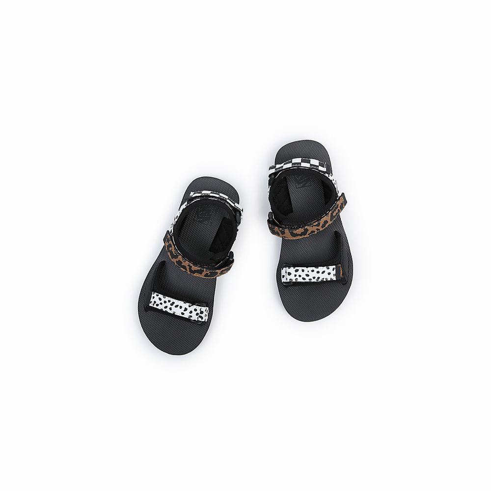 Kids' Vans Tri-Lock (4-8 years) Sandals Black / White | USA21739