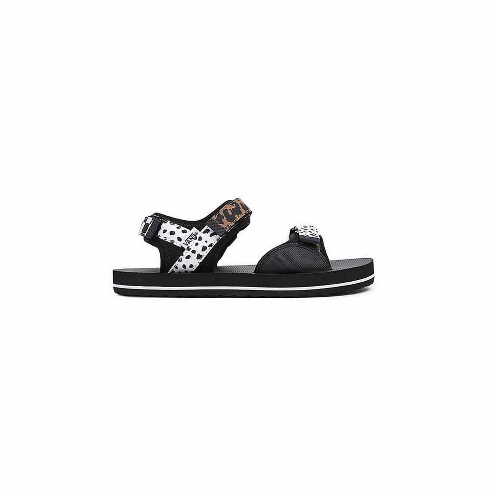 Kids' Vans Tri-Lock (4-8 years) Sandals Black / White | USA21739