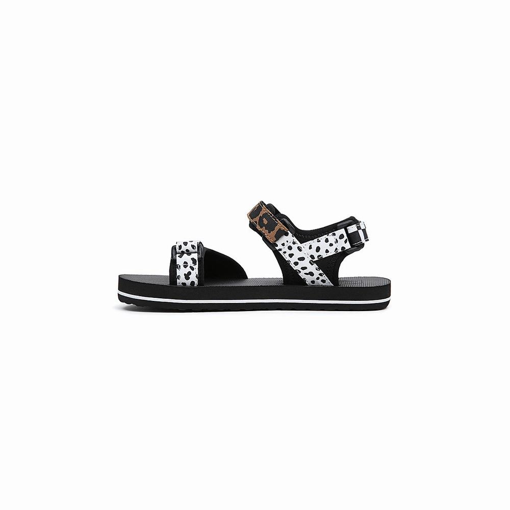 Kids' Vans Tri-Lock (4-8 years) Sandals Black / White | USA21739