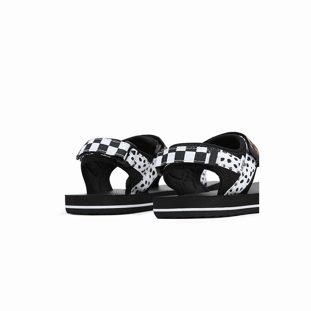 Kids' Vans Tri-Lock (4-8 years) Sandals Black / White | USA21739