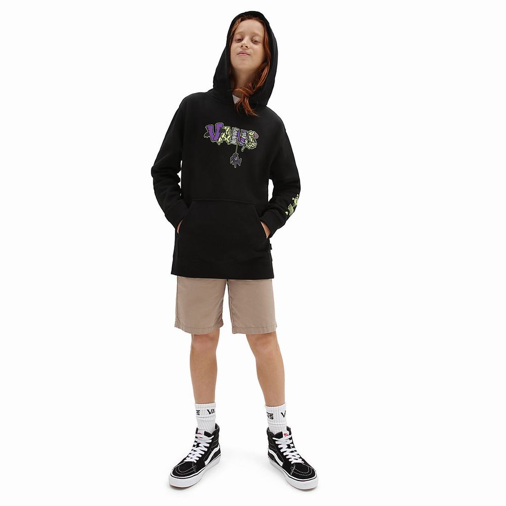 Kids' Vans Trippy Drip (8-14 years) Hoodie Black | USA54391