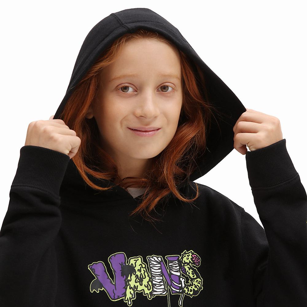 Kids' Vans Trippy Drip (8-14 years) Hoodie Black | USA54391