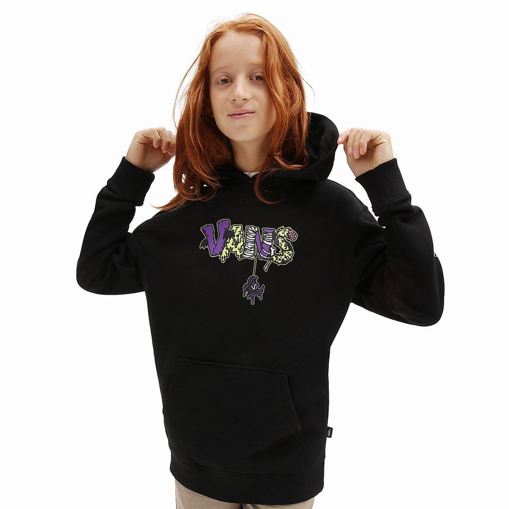 Kids\' Vans Trippy Drip (8-14 years) Hoodie Black | USA54391