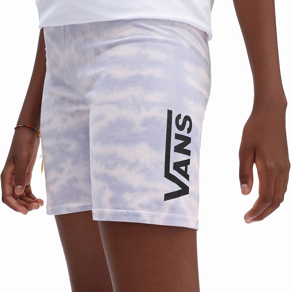 Kids' Vans WATER WASH LEGGING SHORT LANGUID LAVENDER-WATER WASH Shorts Purple | USA75418