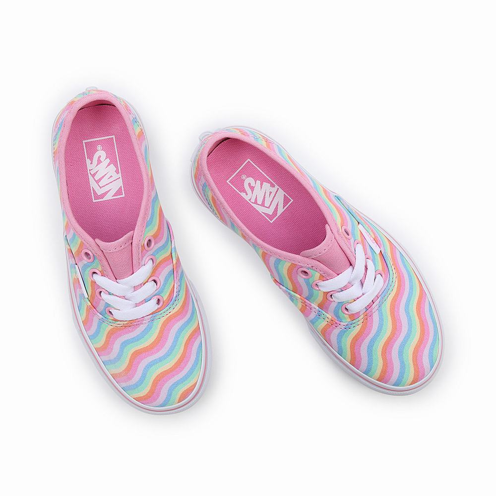 Kids' Vans Wavy Rainbow Authentic (4-8 years) Sneakers Multicolor / Pink | USA69813