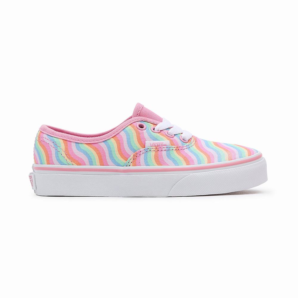 Kids' Vans Wavy Rainbow Authentic (4-8 years) Sneakers Multicolor / Pink | USA69813