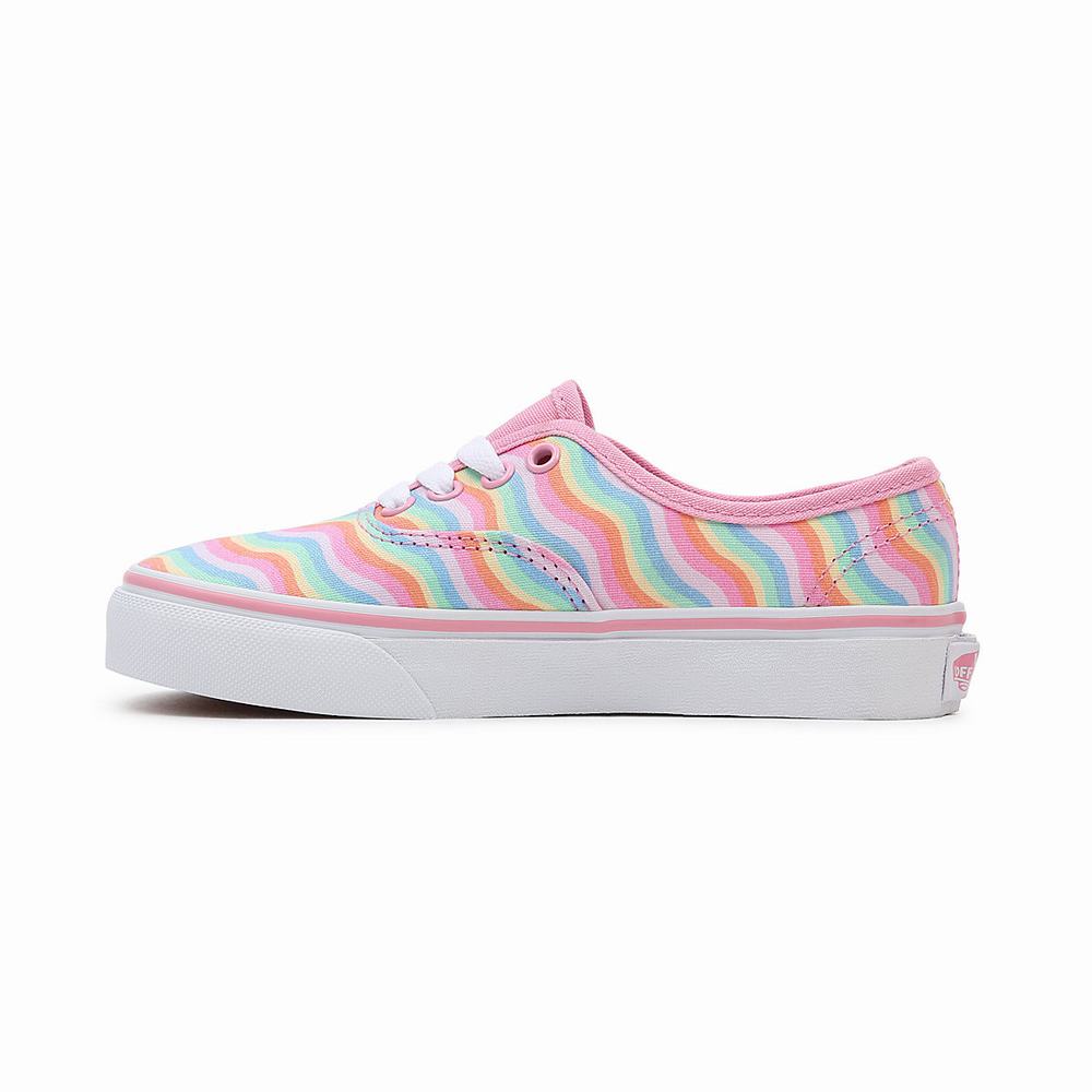 Kids' Vans Wavy Rainbow Authentic (4-8 years) Sneakers Multicolor / Pink | USA69813