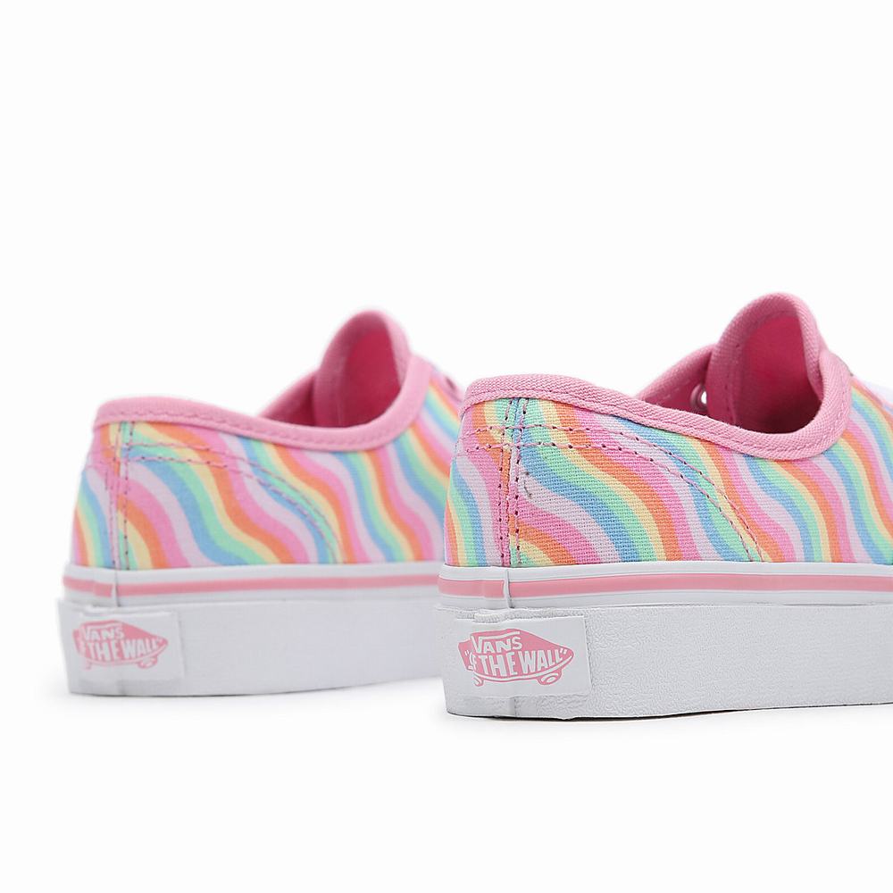 Kids' Vans Wavy Rainbow Authentic (4-8 years) Sneakers Multicolor / Pink | USA69813