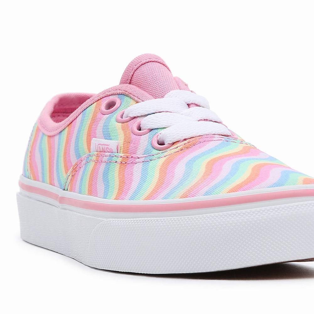 Kids' Vans Wavy Rainbow Authentic (4-8 years) Sneakers Multicolor / Pink | USA69813