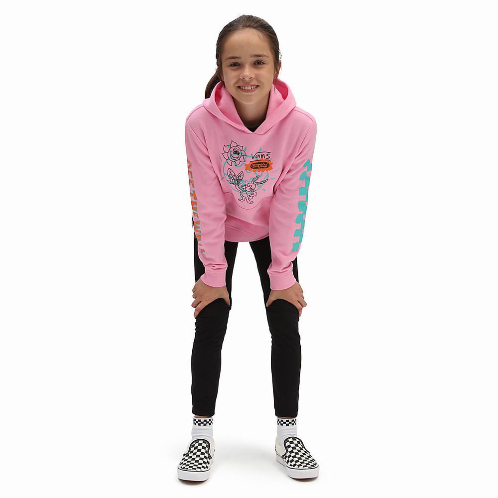 Kids' Vans X Crayola (8-14 years) Hoodie Pink | USA75308