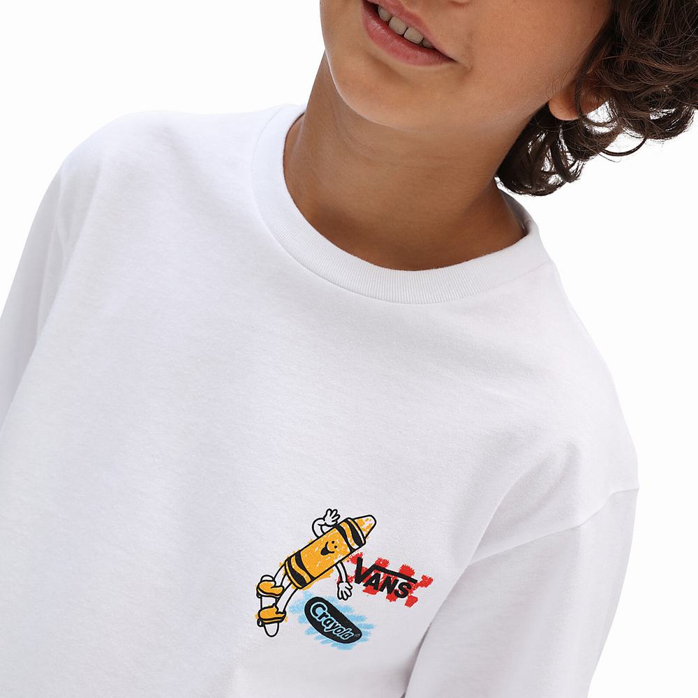 Kids' Vans X Crayola Beach Van (8-14 years) T Shirts White | USA63025