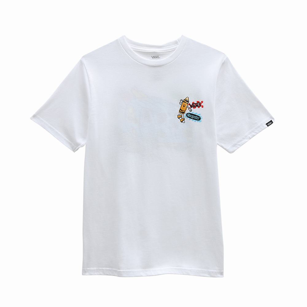 Kids' Vans X Crayola Beach Van (8-14 years) T Shirts White | USA63025