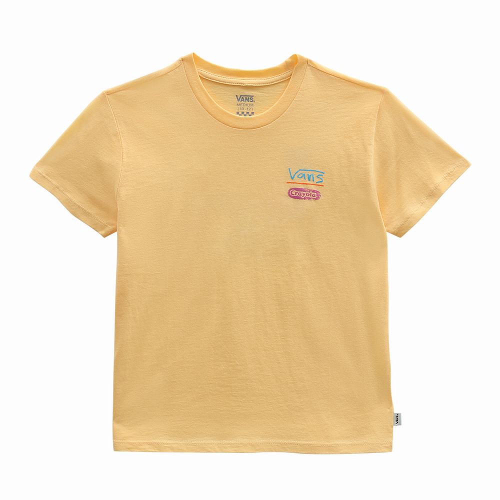 Kids' Vans X Crayola Crew (8-14 years) T Shirts Yellow | USA89253