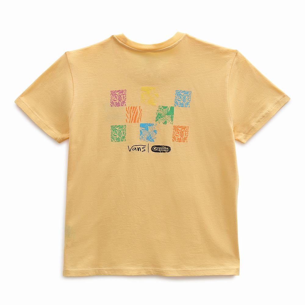 Kids' Vans X Crayola Crew (8-14 years) T Shirts Yellow | USA89253