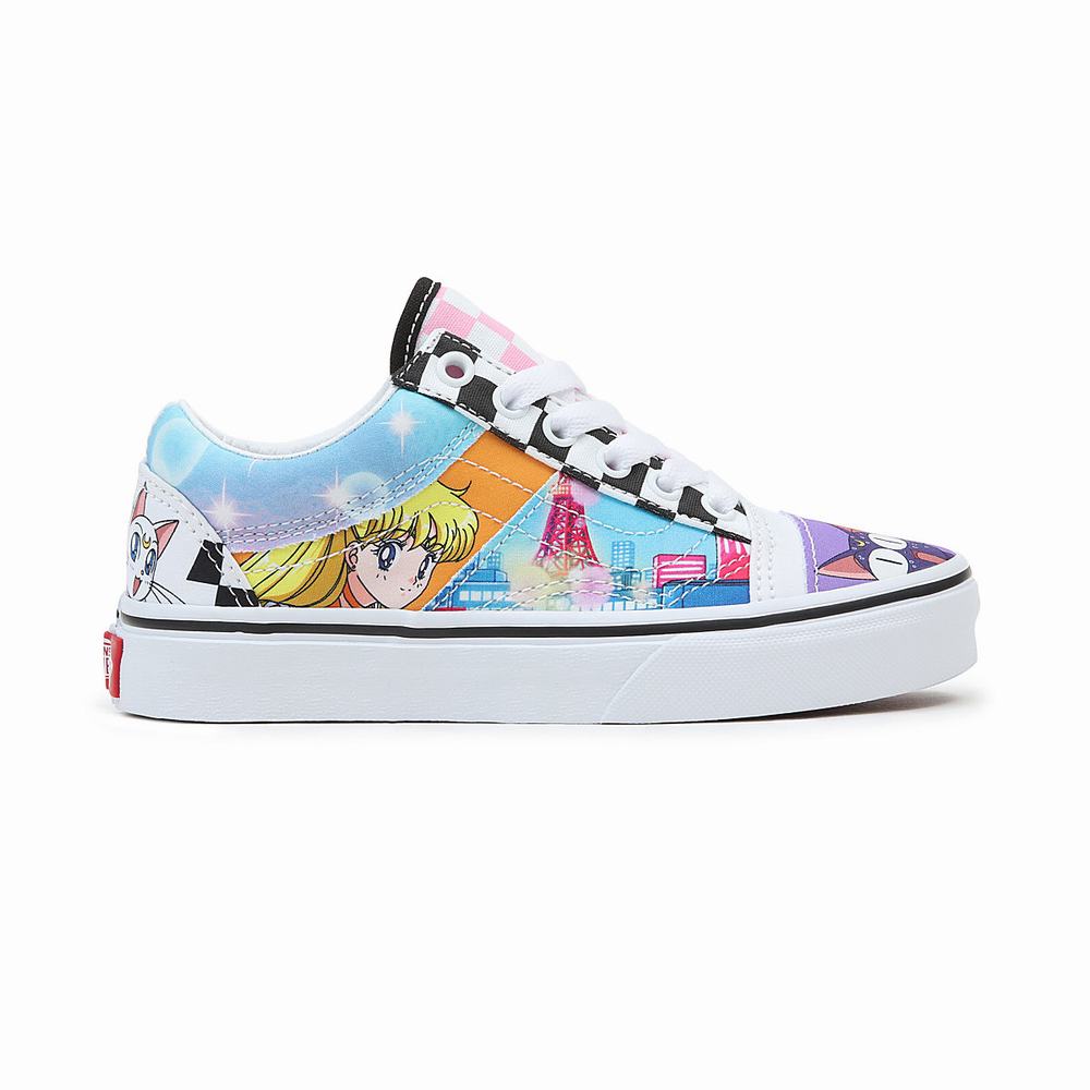 Kids' Vans X Pretty Guardian Sailor Moon Old Skool Patchwork (4-8 years) Sneakers Multicolor | USA03458