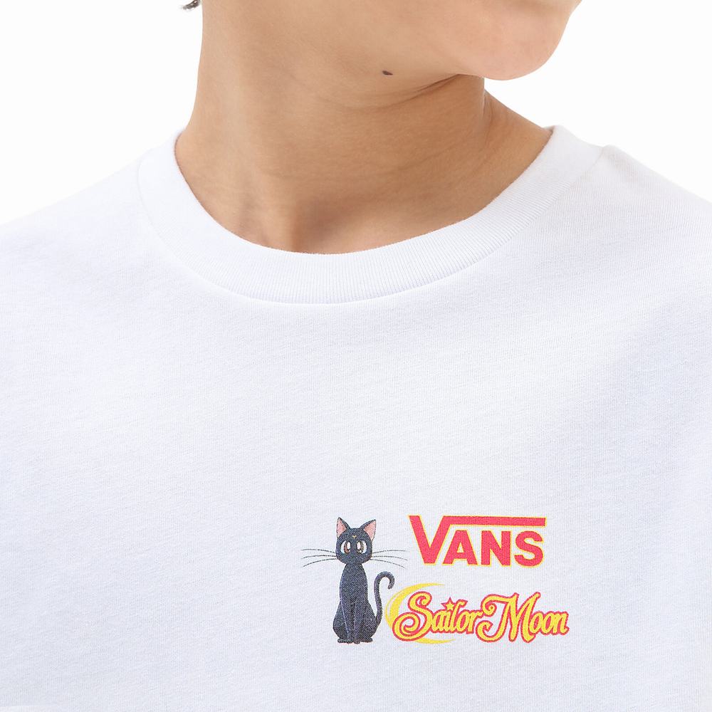 Kids' Vans X Pretty Guardian Sailor Moon Graphic (8-14 years) T Shirts White | USA05861