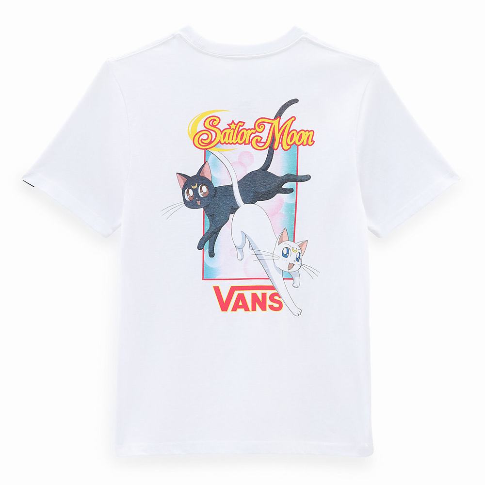 Kids' Vans X Pretty Guardian Sailor Moon Graphic (8-14 years) T Shirts White | USA05861