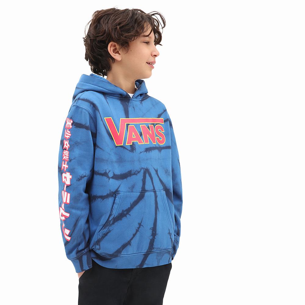 Kids' Vans X Pretty Guardian Sailor Moon Fleece Tie Dye (8-14 years) Hoodie Blue | USA26938