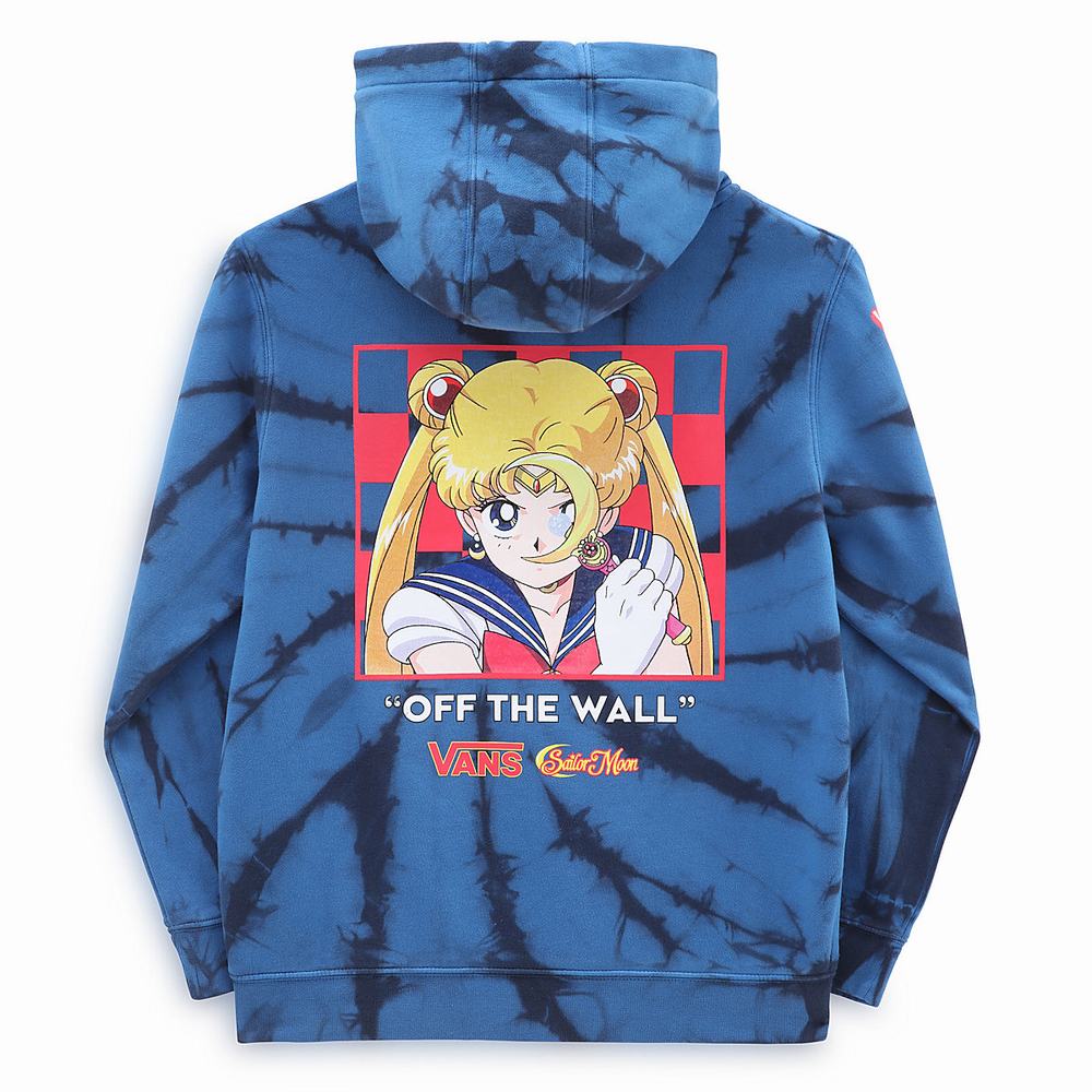 Kids' Vans X Pretty Guardian Sailor Moon Fleece Tie Dye (8-14 years) Hoodie Blue | USA26938