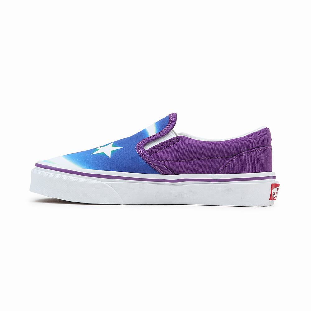 Kids' Vans X Pretty Guardian Sailor Moon Classic (4-8 years) Slip On Shoes Blue / Purple | USA36514