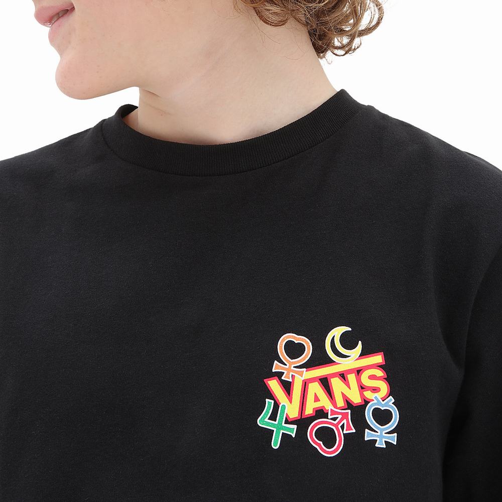 Kids' Vans X Pretty Guardian Sailor Moon Graphic (8-14 years) T Shirts Black | USA70394