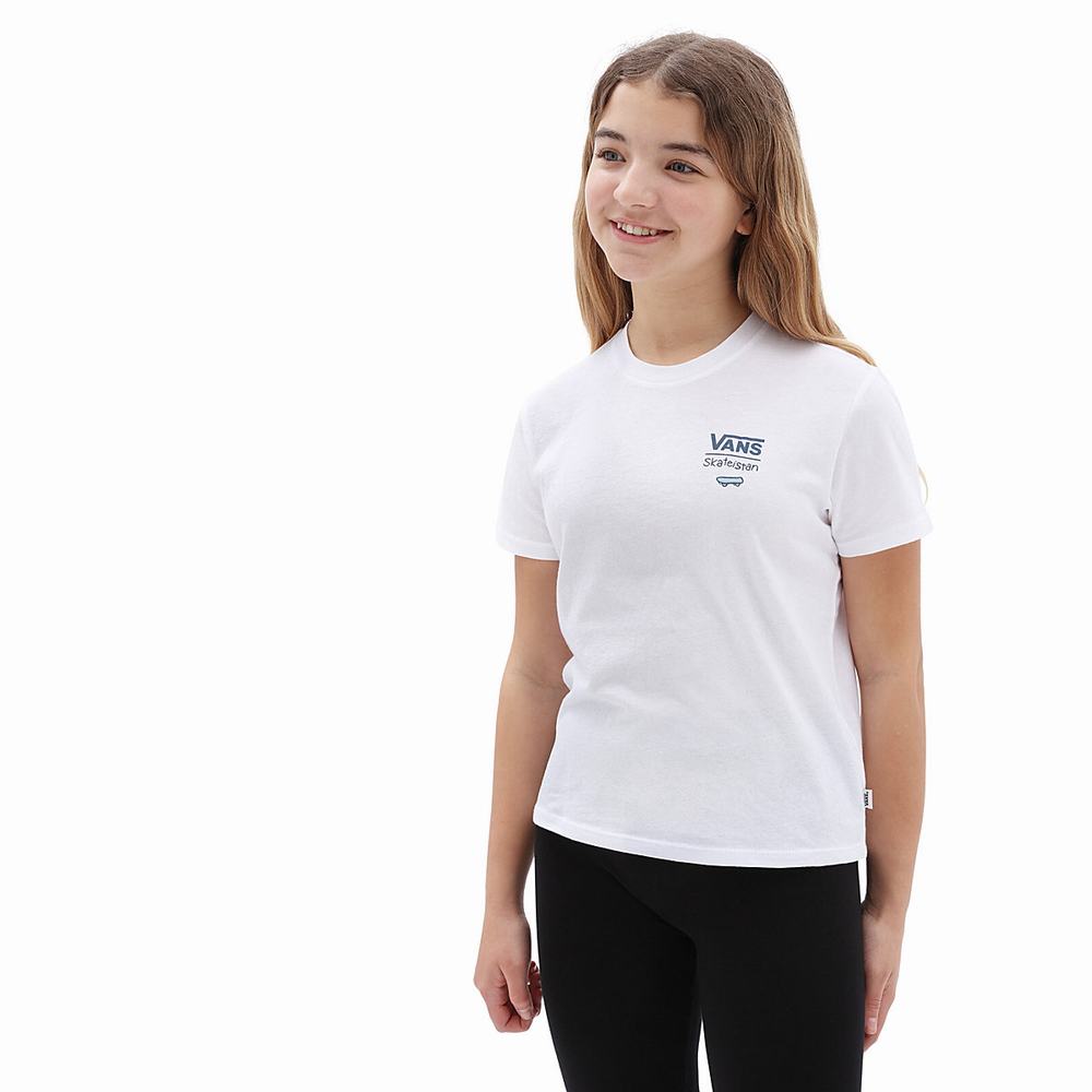 Kids' Vans X Skateistan (8-14 years) T Shirts White | USA67841