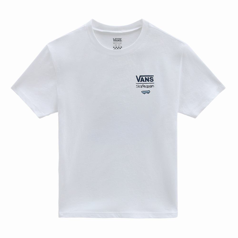 Kids' Vans X Skateistan (8-14 years) T Shirts White | USA67841