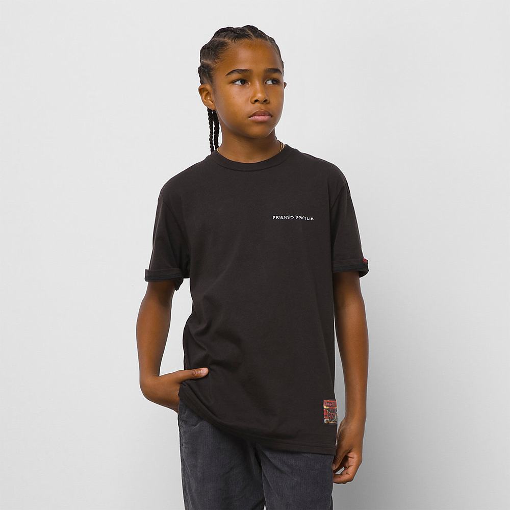 Kids' Vans X Stranger Things Hopper (8-14 years) T Shirts Black | USA04123