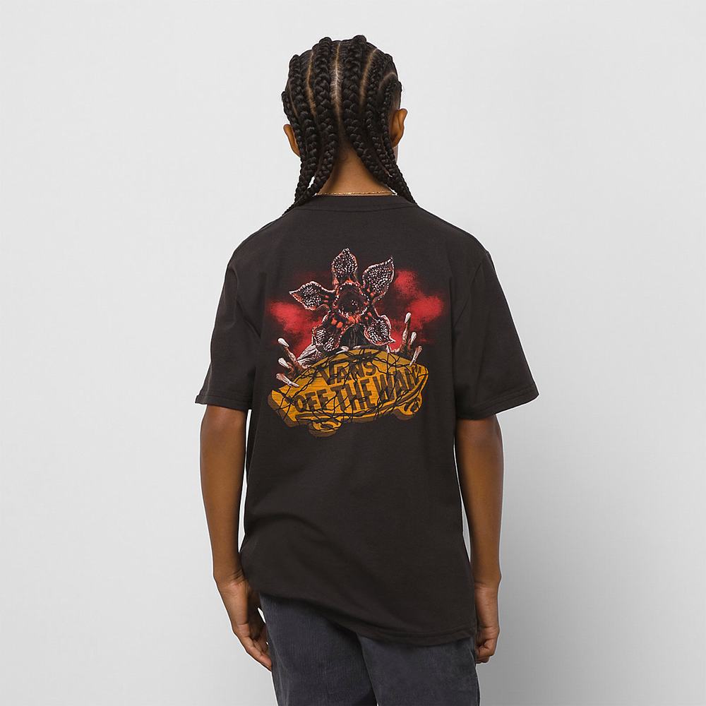 Kids' Vans X Stranger Things Hopper (8-14 years) T Shirts Black | USA04123