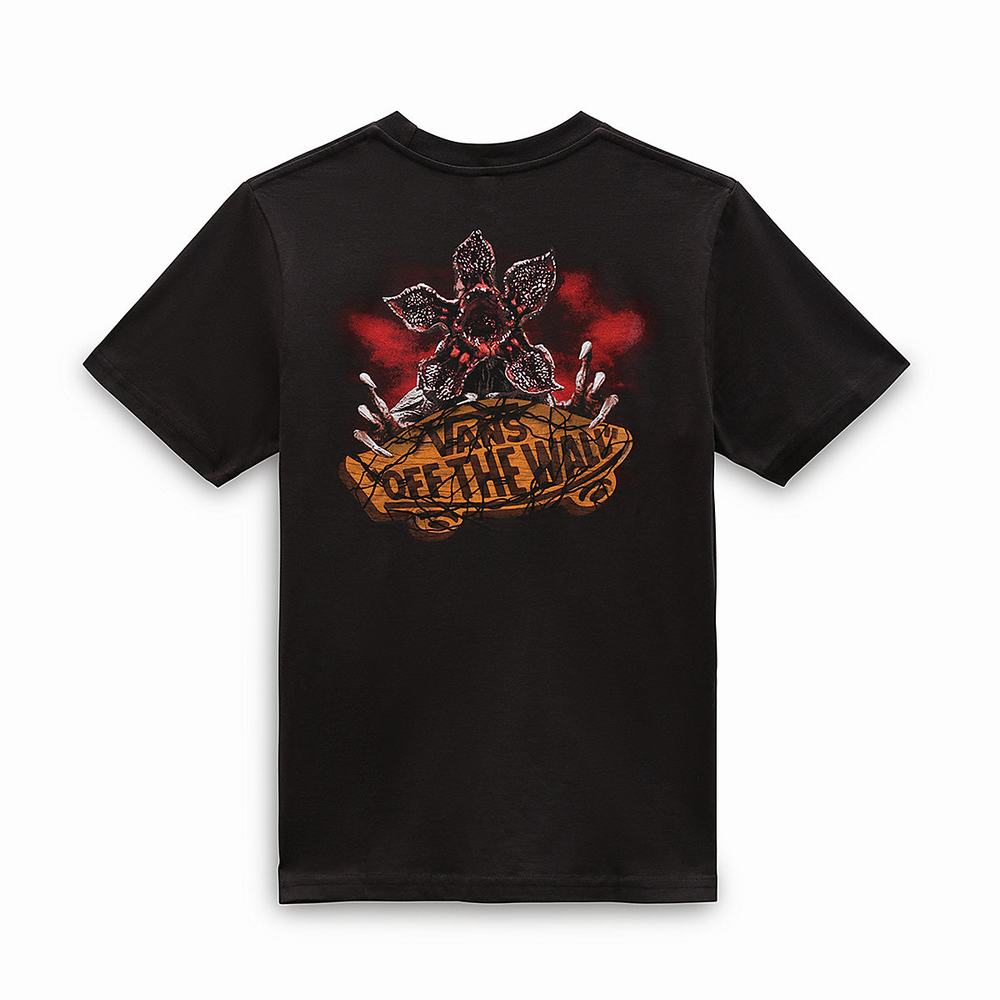 Kids' Vans X Stranger Things Hopper (8-14 years) T Shirts Black | USA04123