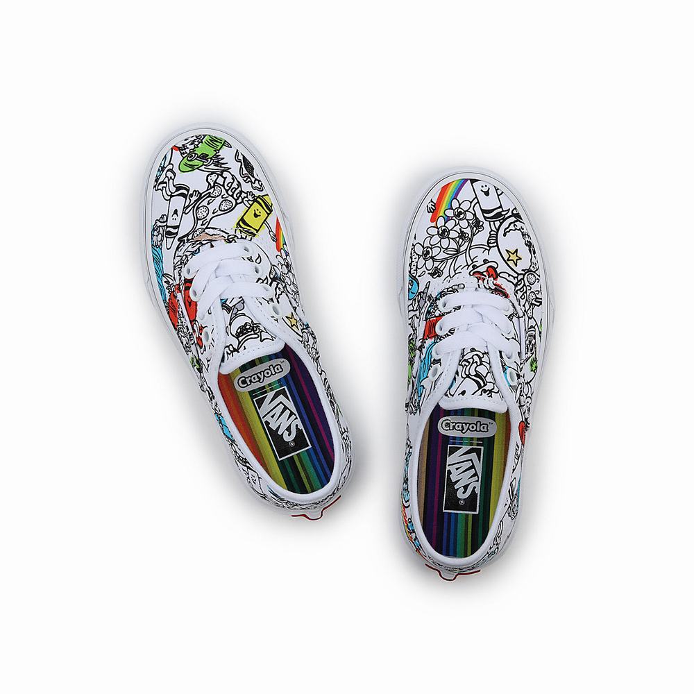 Kids' Vans x Crayola Authentic (4-8 years) Sneakers Multicolor / White | USA65493