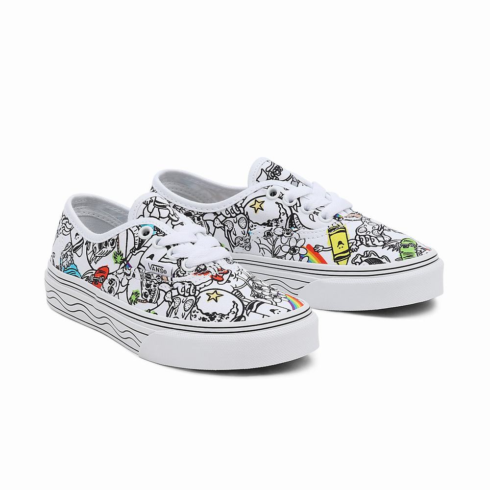 Kids\' Vans x Crayola Authentic (4-8 years) Sneakers Multicolor / White | USA65493