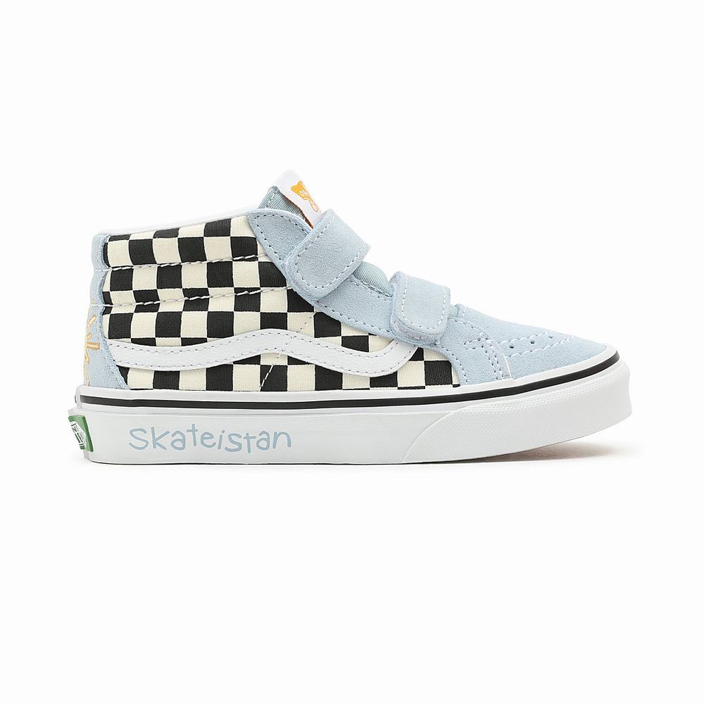 Kids' Vans x Skateistan Sk8-Mid Reissue V (4-8 years) Sneakers Black / White | USA91846