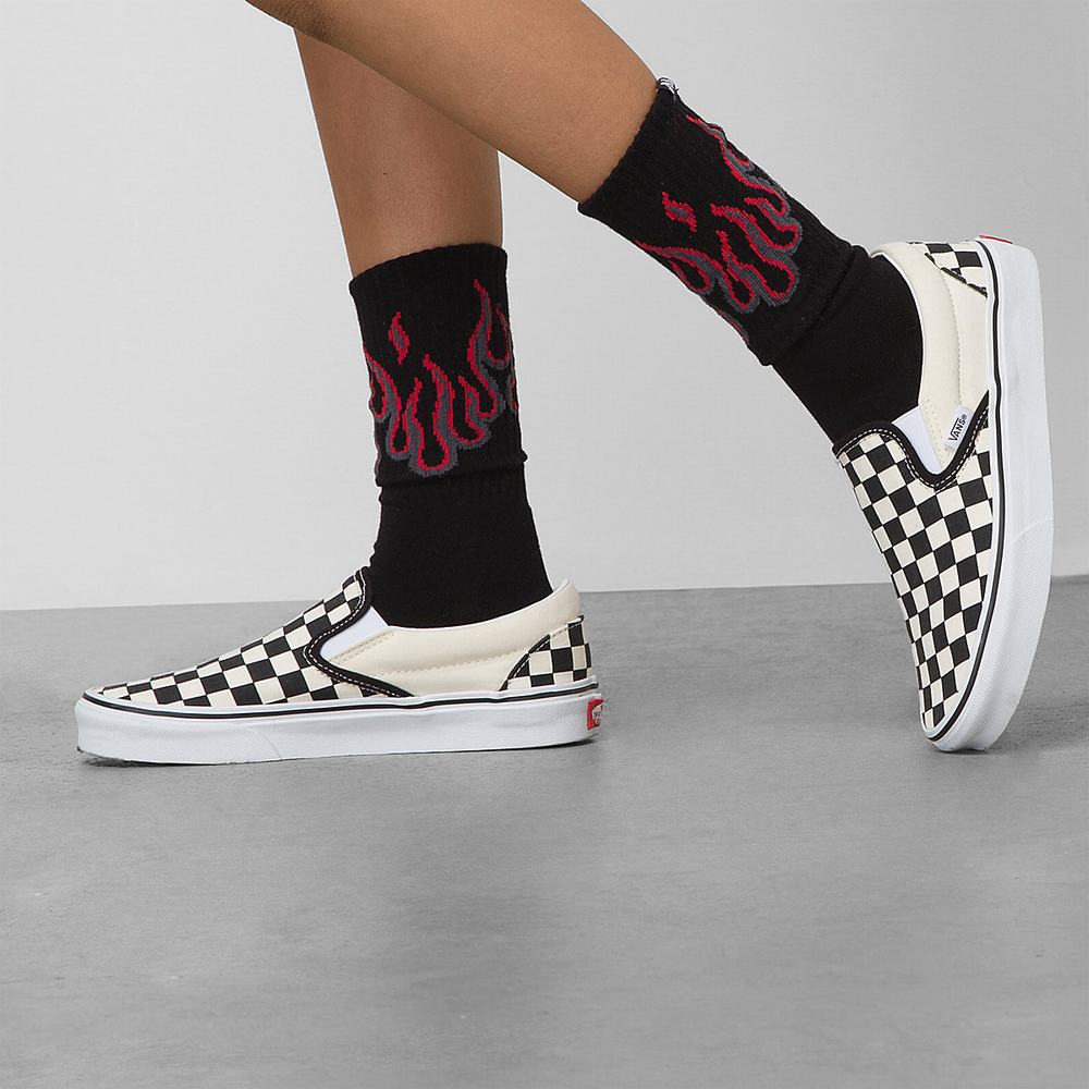 Kids' Vans x Thrasher Flame Crew (1 Pair) Socks Black | USA53728