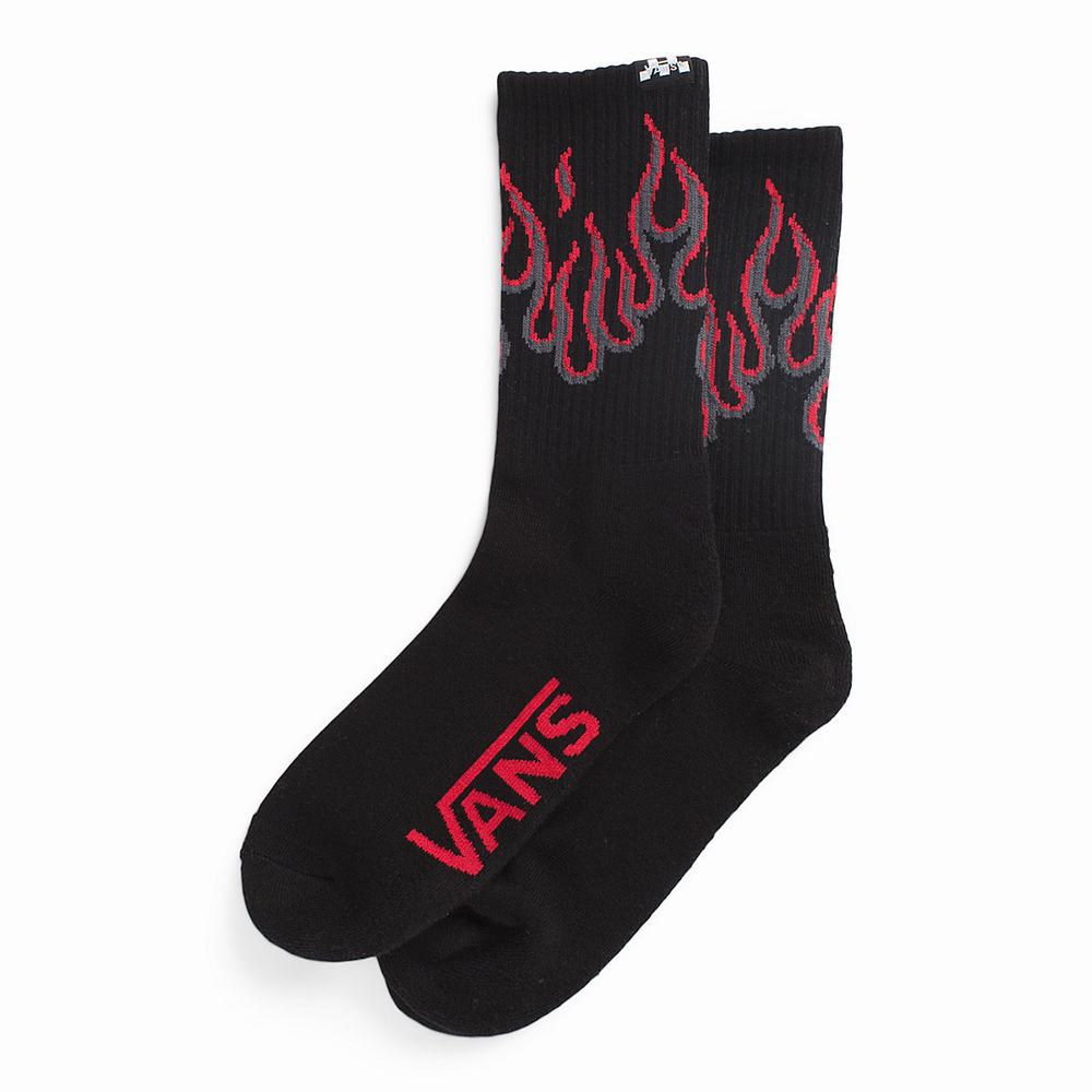 Kids\' Vans x Thrasher Flame Crew (1 Pair) Socks Black | USA53728