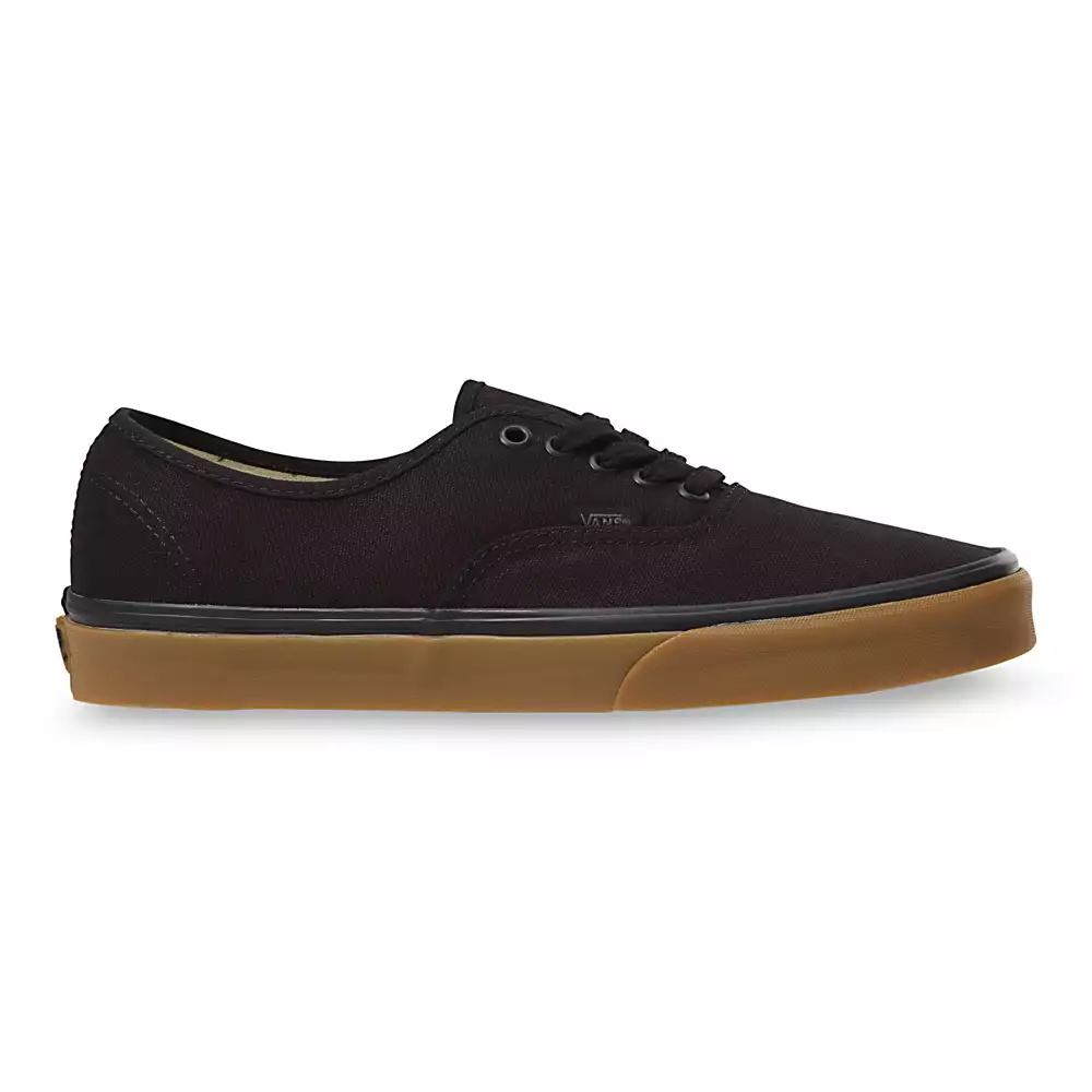 Men's Vans 12 Oz Canvas Authentic Sneakers Black | USA78526