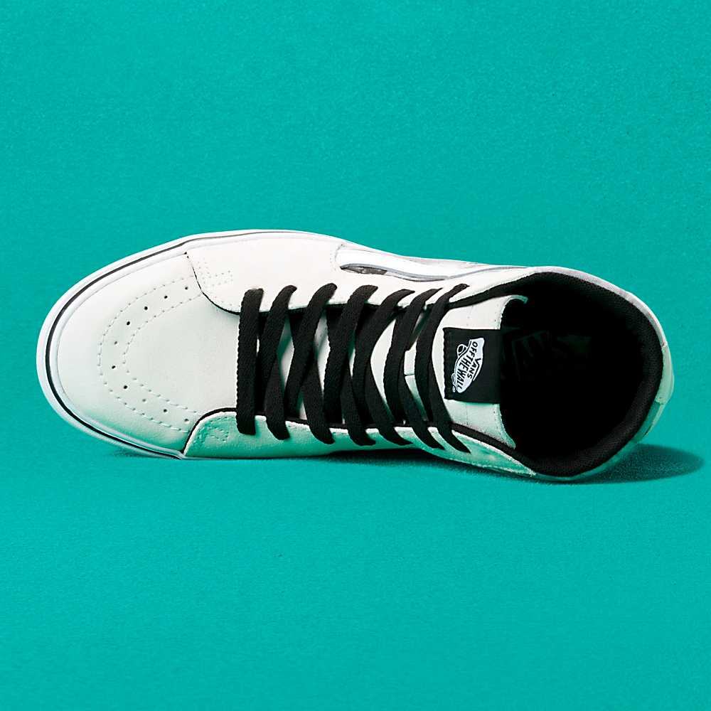 Men's Vans After Dark Comfycush Sk8-Hi Sneakers White / Black | USA28975