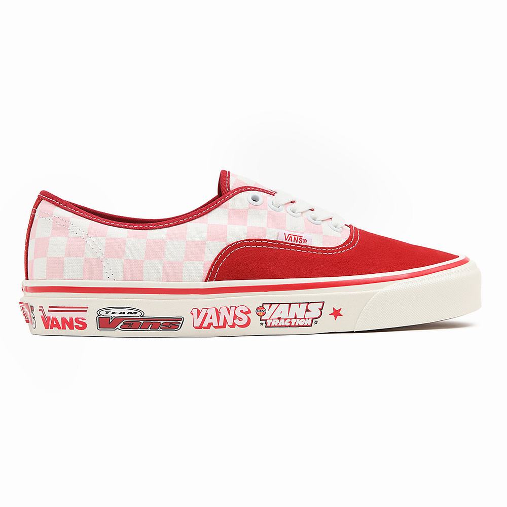 Men's Vans Anaheim Factory Authentic 44 DX Sneakers Red / Pink | USA06742