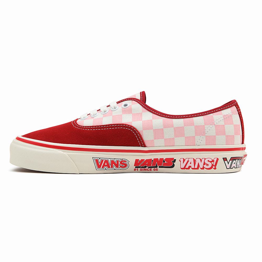 Men's Vans Anaheim Factory Authentic 44 DX Sneakers Red / Pink | USA06742