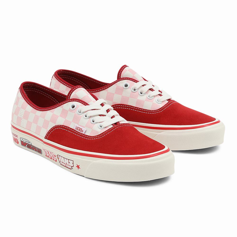 Men\'s Vans Anaheim Factory Authentic 44 DX Sneakers Red / Pink | USA06742