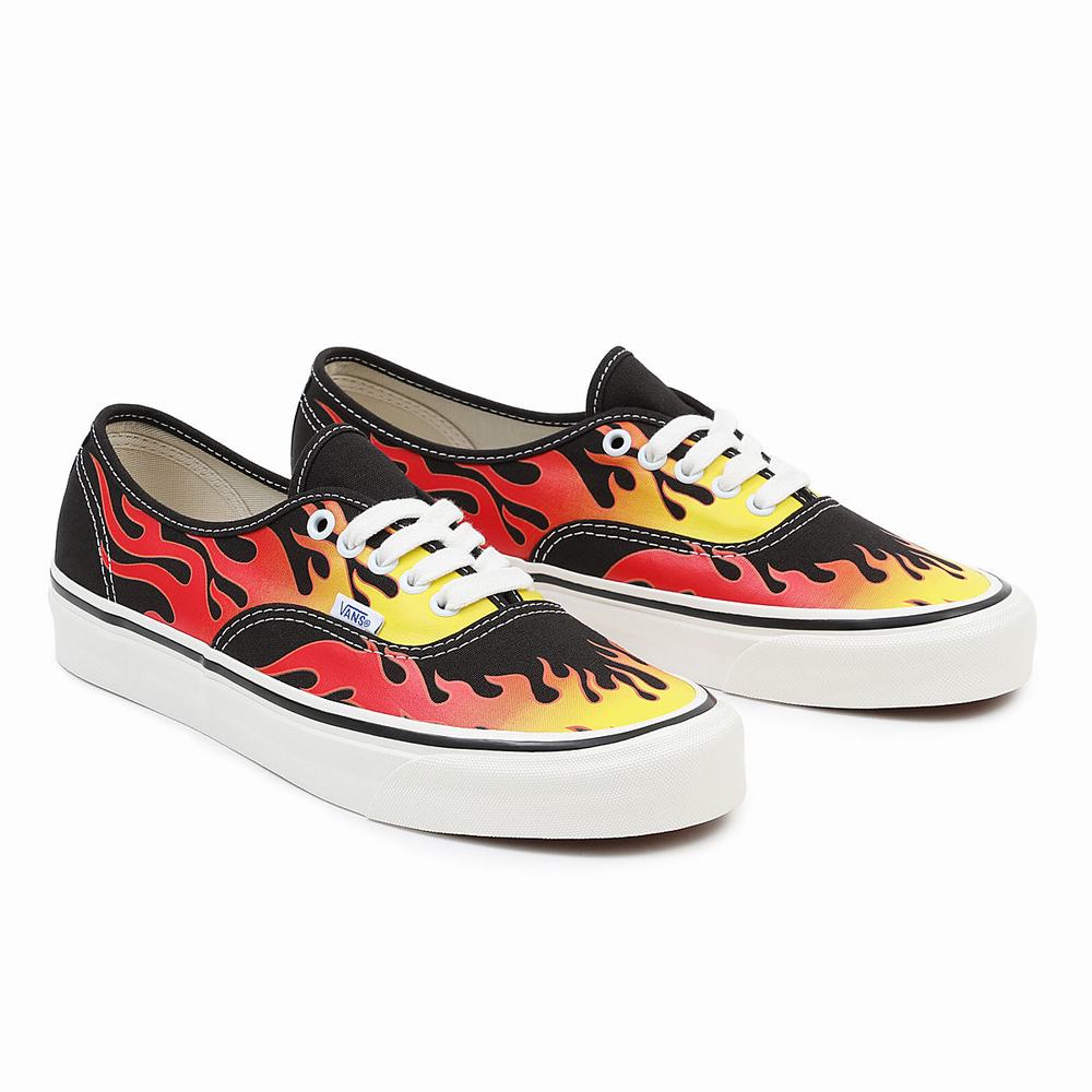 Men\'s Vans Anaheim Factory Authentic 44 DX Sneakers Black / Multicolor | USA16042