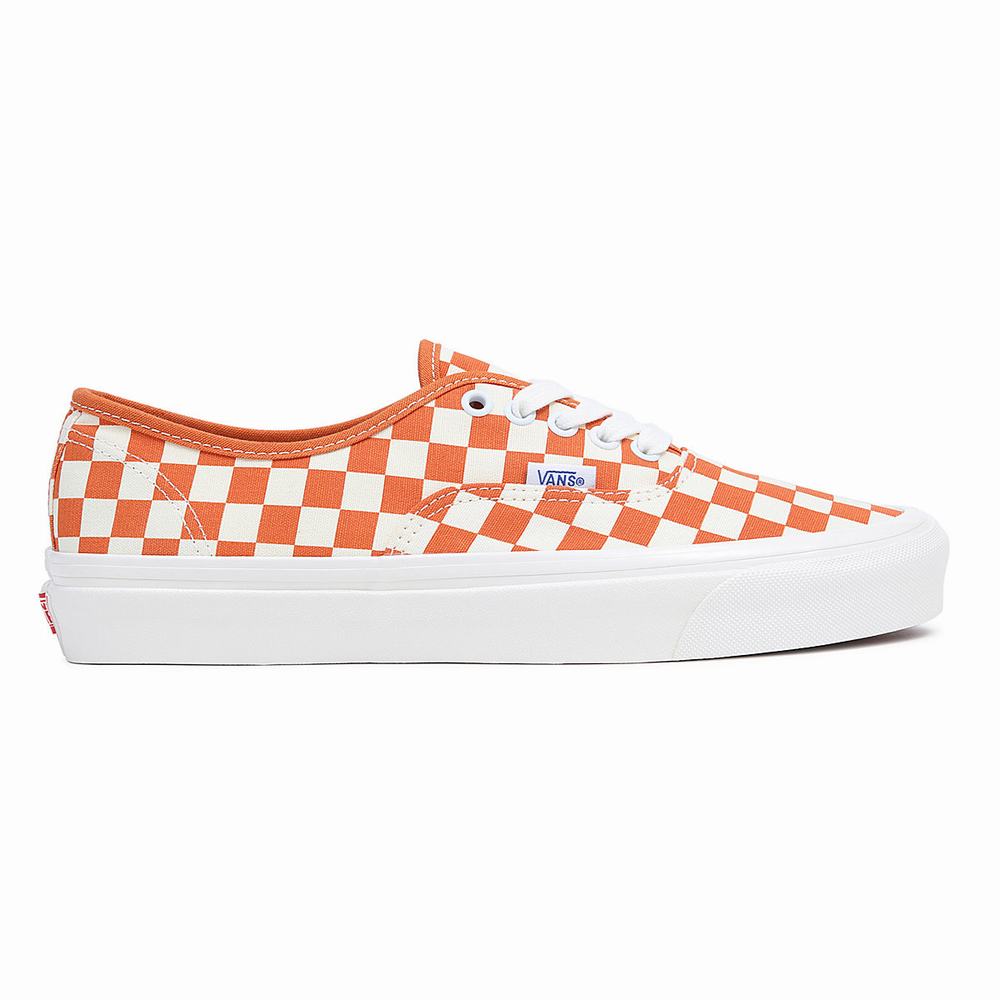 Men's Vans Anaheim Factory Authentic 44 DX Sneakers White / Orange | USA57016