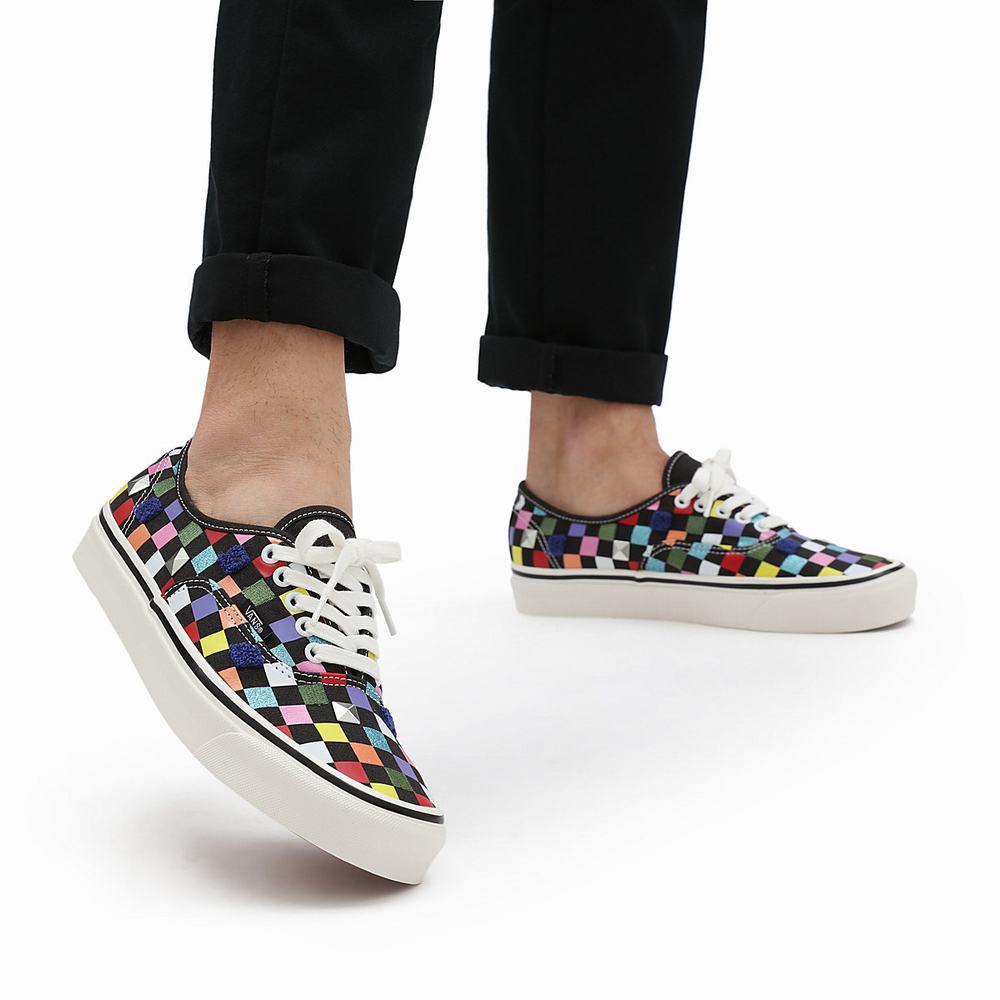 Men's Vans Anaheim Factory Authentic 44 DX Sneakers Black / Multicolor | USA60293